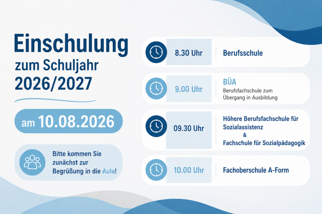 Einschulung zum Schuljahr 2026/27