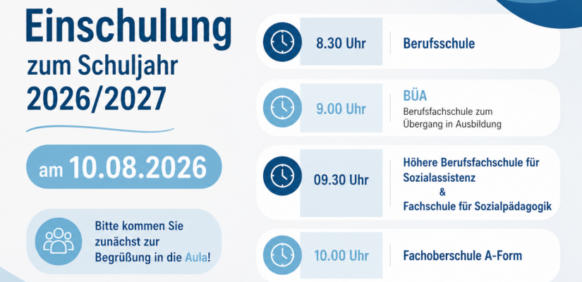 Einschulung zum Schuljahr 2026/27